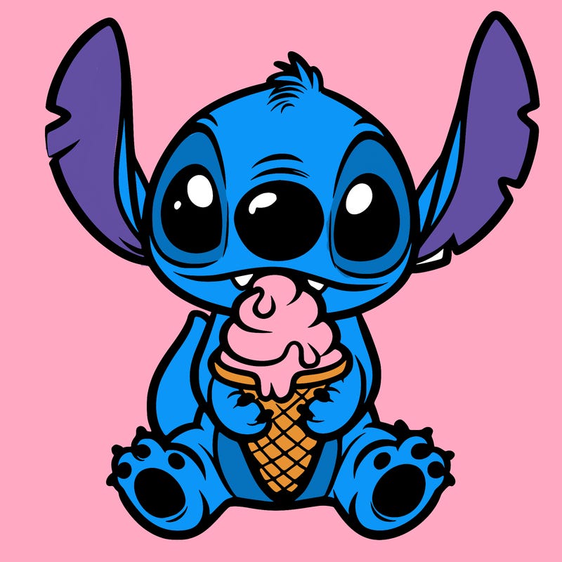 stitch holding ice cream