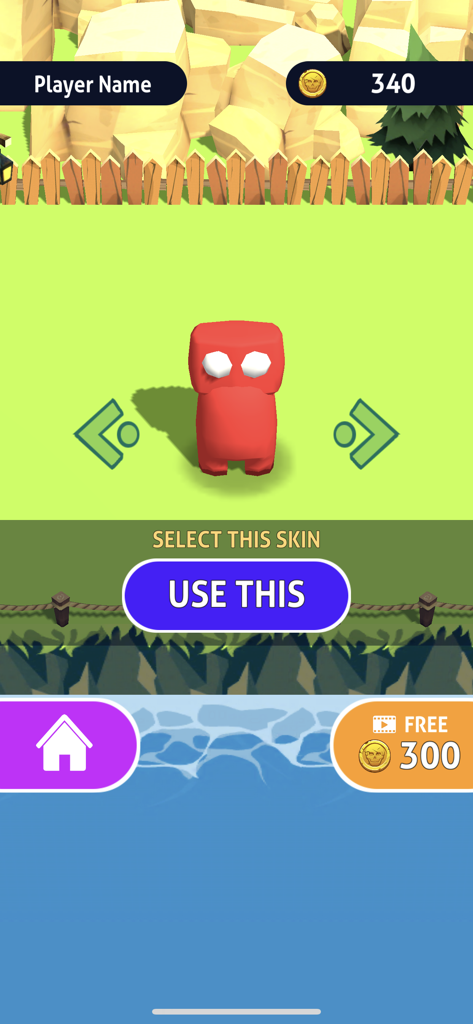 Character customization screen showing a red imposter skin in the Imposter who The back rooms mobile game
