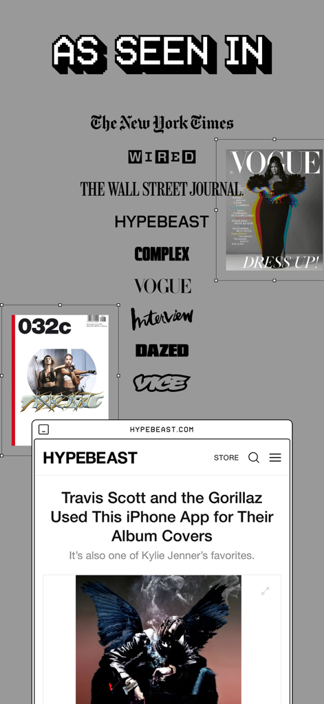 Glitche app recognition in major publications and celebrity endorsements