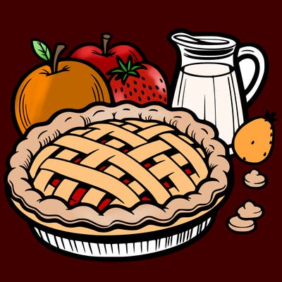 a pie of food
