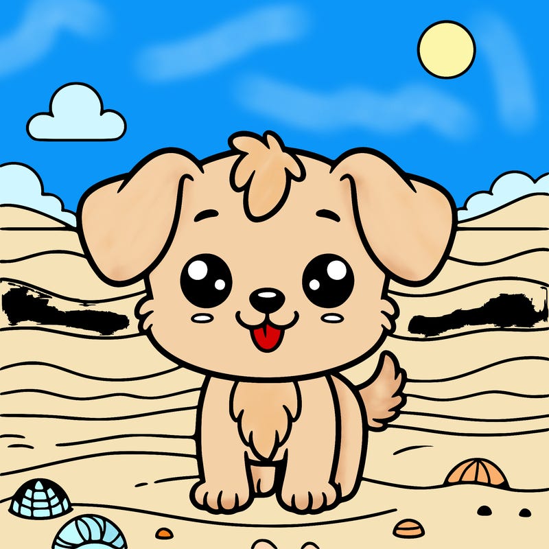 cutest little dog beach in the back