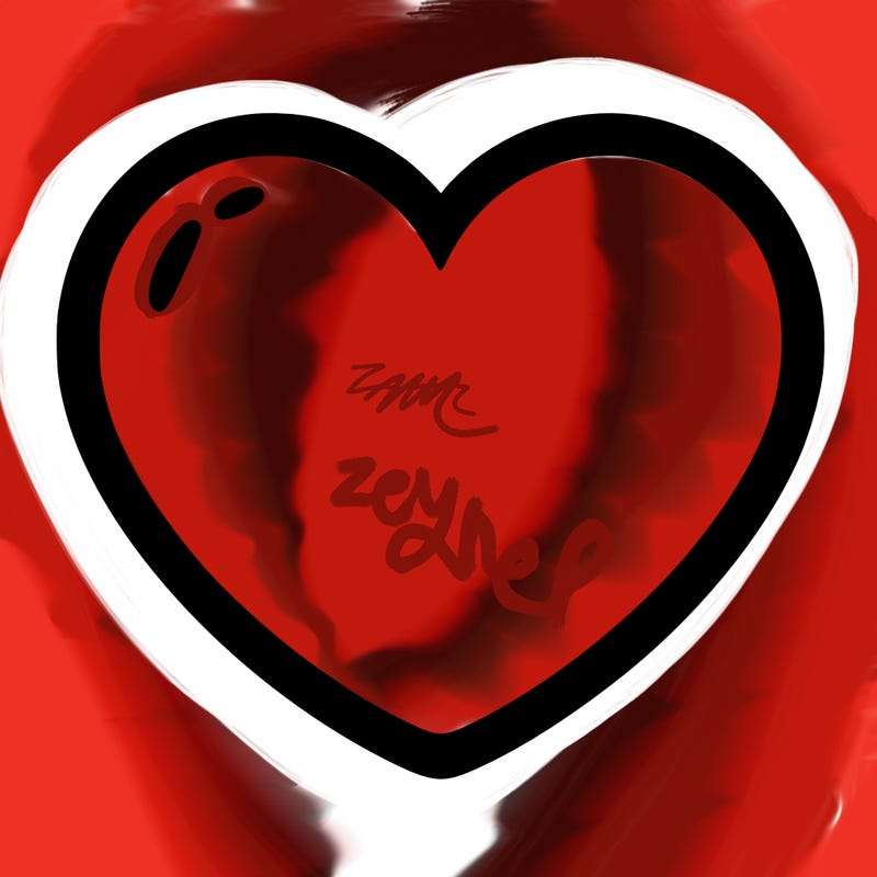 a blank heart