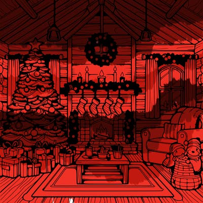 christmas house interior