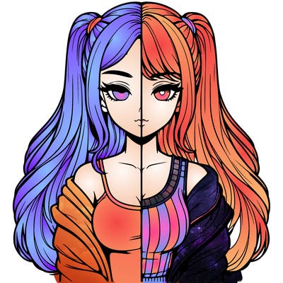 realistic girl split