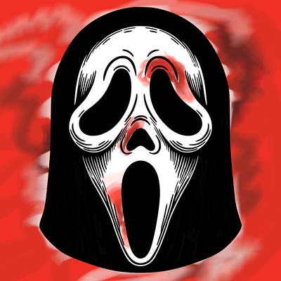 detailed ghostface mask