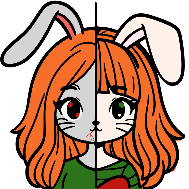 half girl half bunny