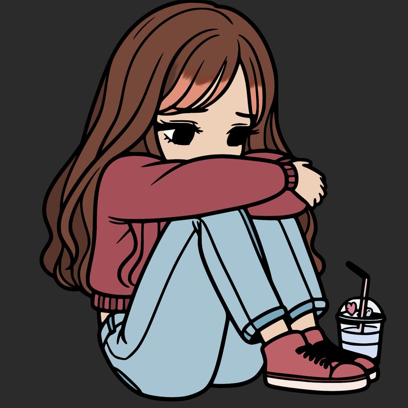 a girl  after a breakup