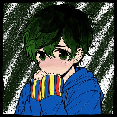 shy realistic anime guy