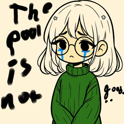 sad girl with glasses in a sweater