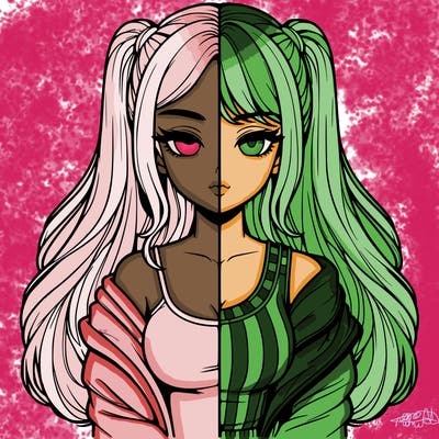 realistic girl split