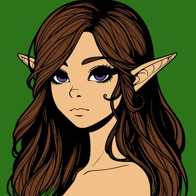 elf girl realistic dark fantasy