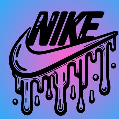 dripping nike logo