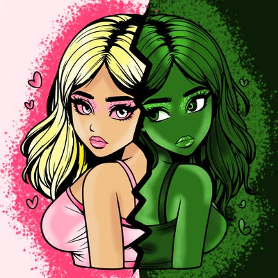 realistic girl split