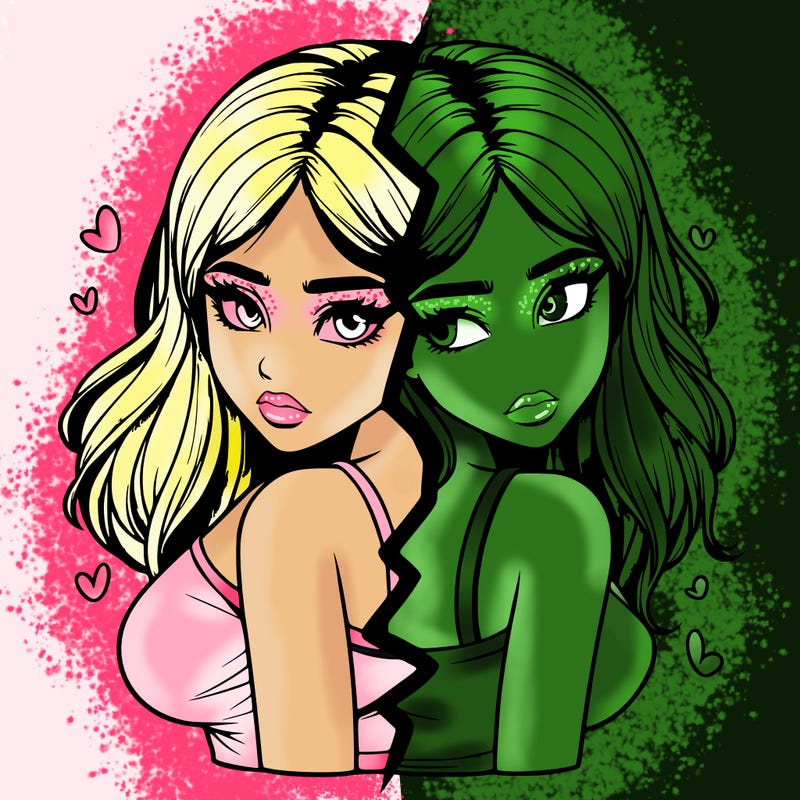 realistic girl split