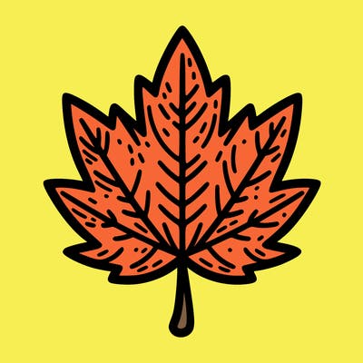 simple autumn leaf