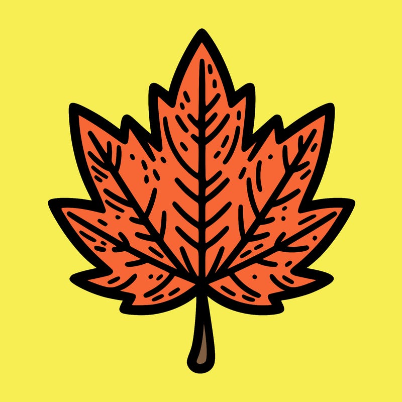 simple autumn leaf