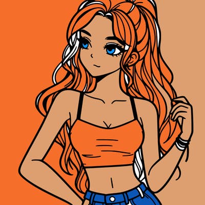 girl in crop top