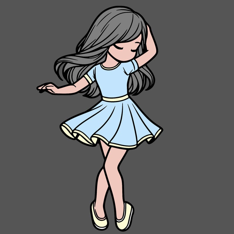 girl dancing  realistic