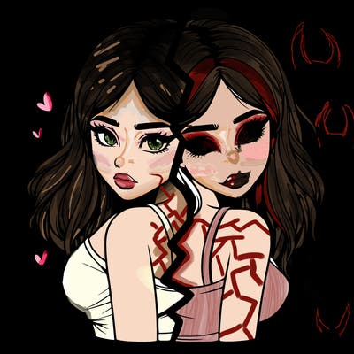 realistic girl split