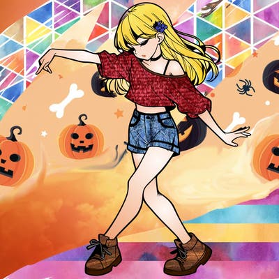 realistic girl danceing