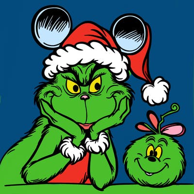 grinch with mickey ears