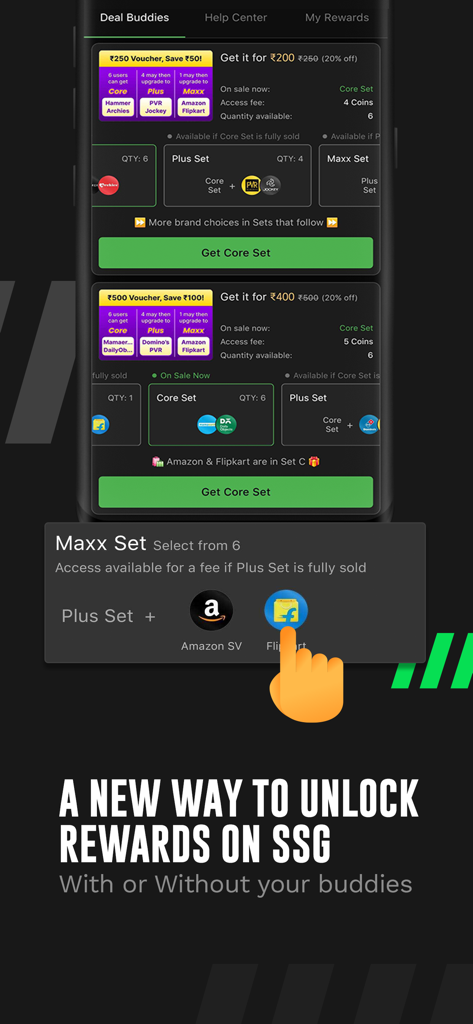 StepSetGo: Step Into Rewards - StepSetGo app interface showing brand vouchers and rewards unlocked through fitness activities
