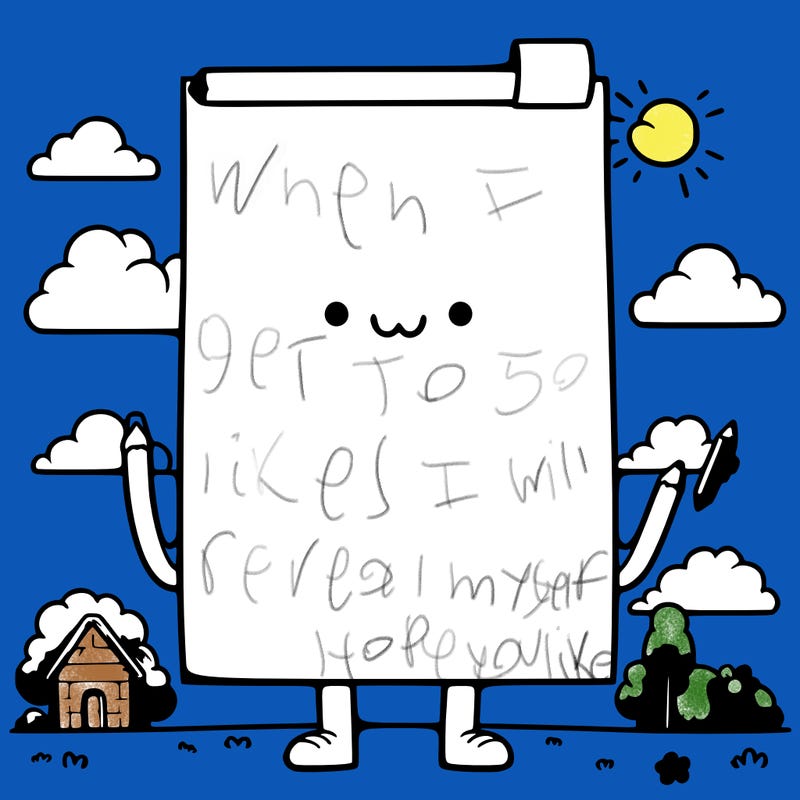 blank paper that is super big