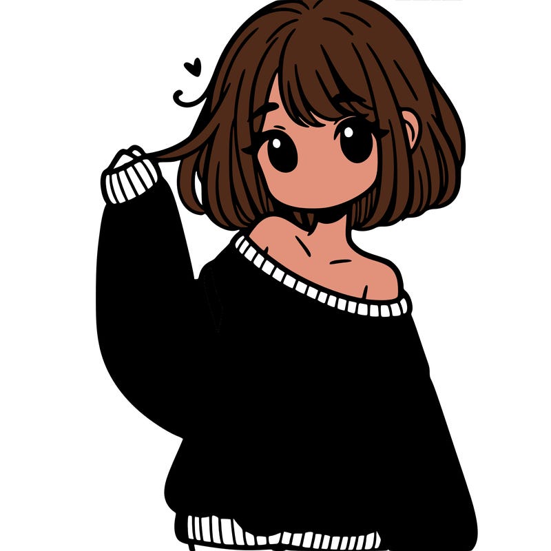 girl in baggy sweater hanging off her shoulder