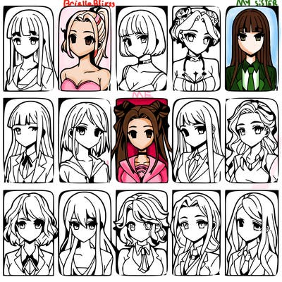 girls that look diffrent anime