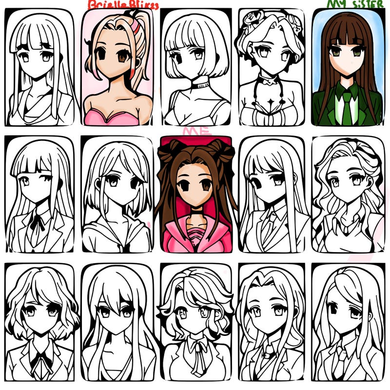 girls that look diffrent anime