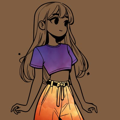 girl in a cute crop top