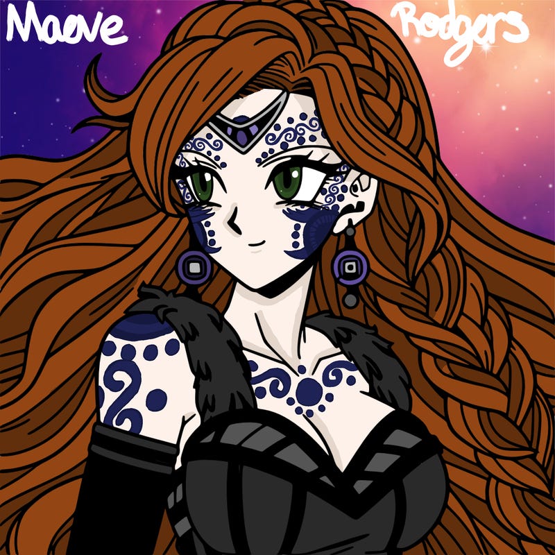 dbz anime female viking, beautiful, long hair