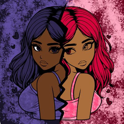 realistic girl split