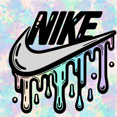 dripping nike logo