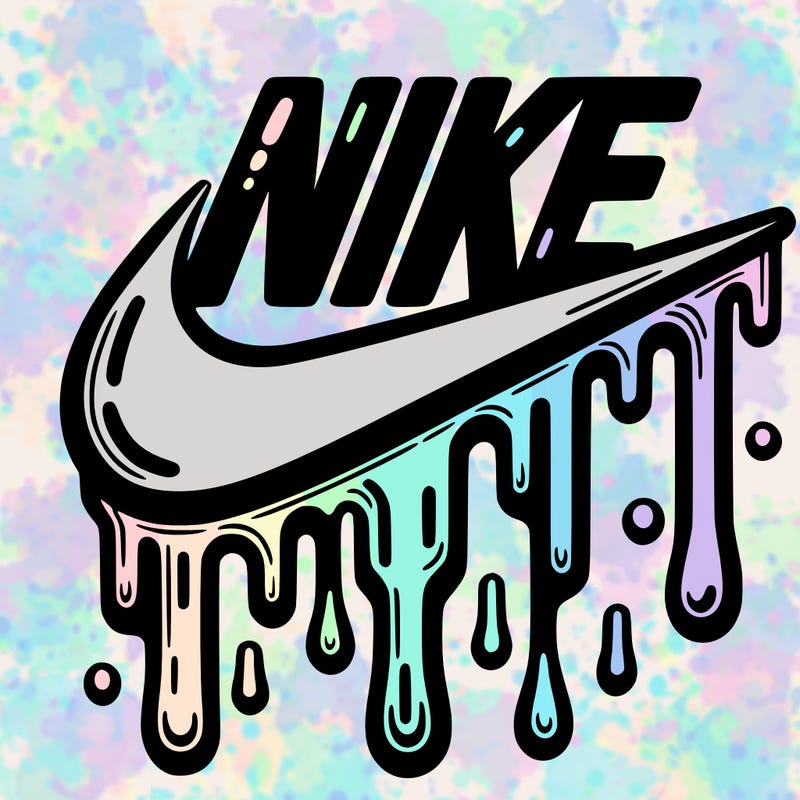 dripping nike logo