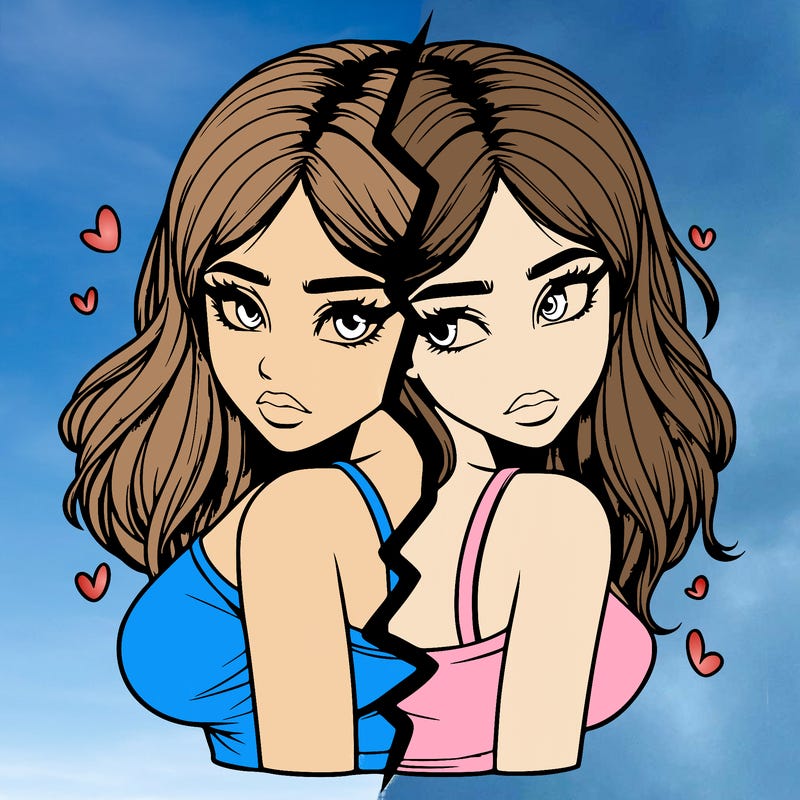 realistic girl split