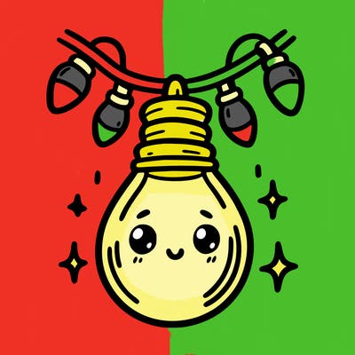 small bulb of a garland