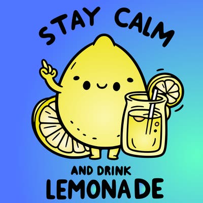stay calm and drink lemonade