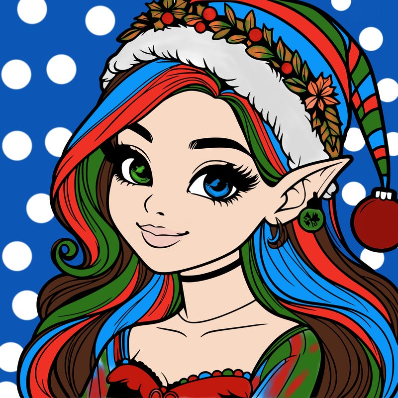 christmas girl elf realistic
