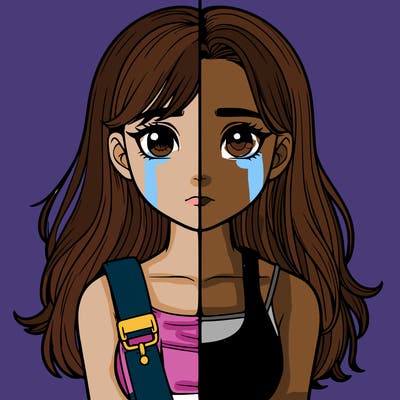 realistic girl split