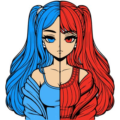 realistic girl split