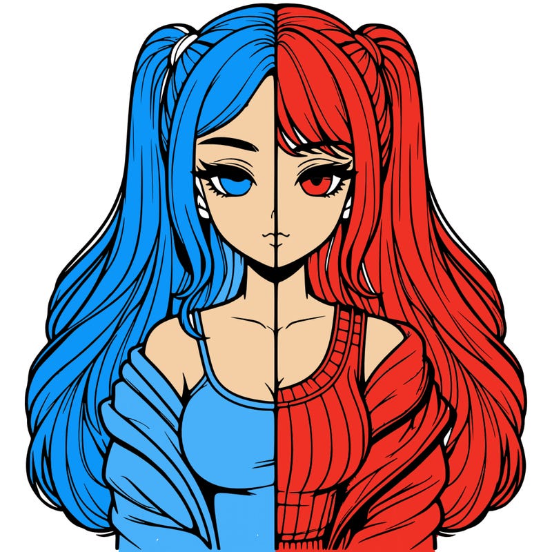 realistic girl split