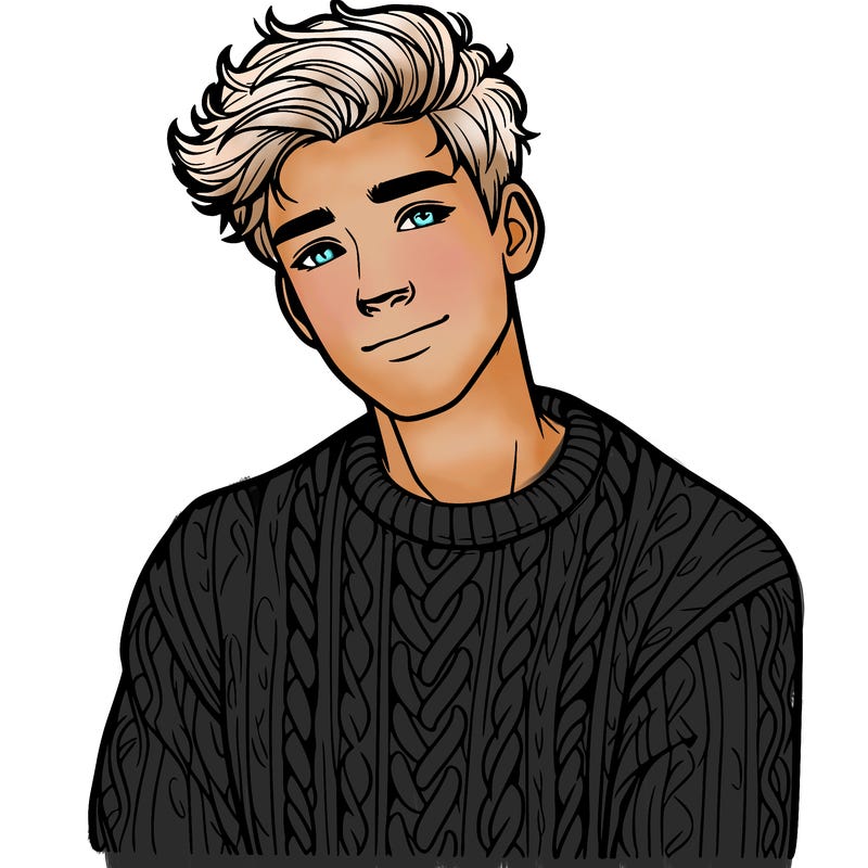 realistic guy with a beautiful jumper