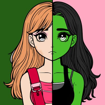 realistic girl split