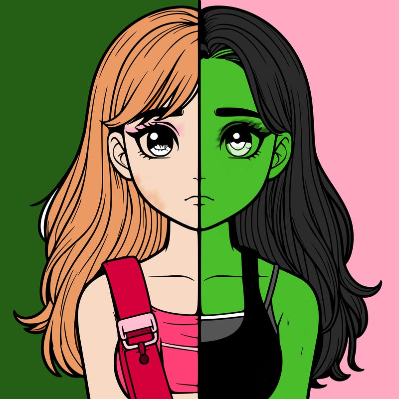 realistic girl split