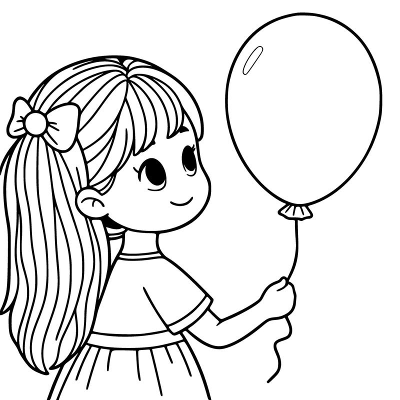 girl holding a pink ballon