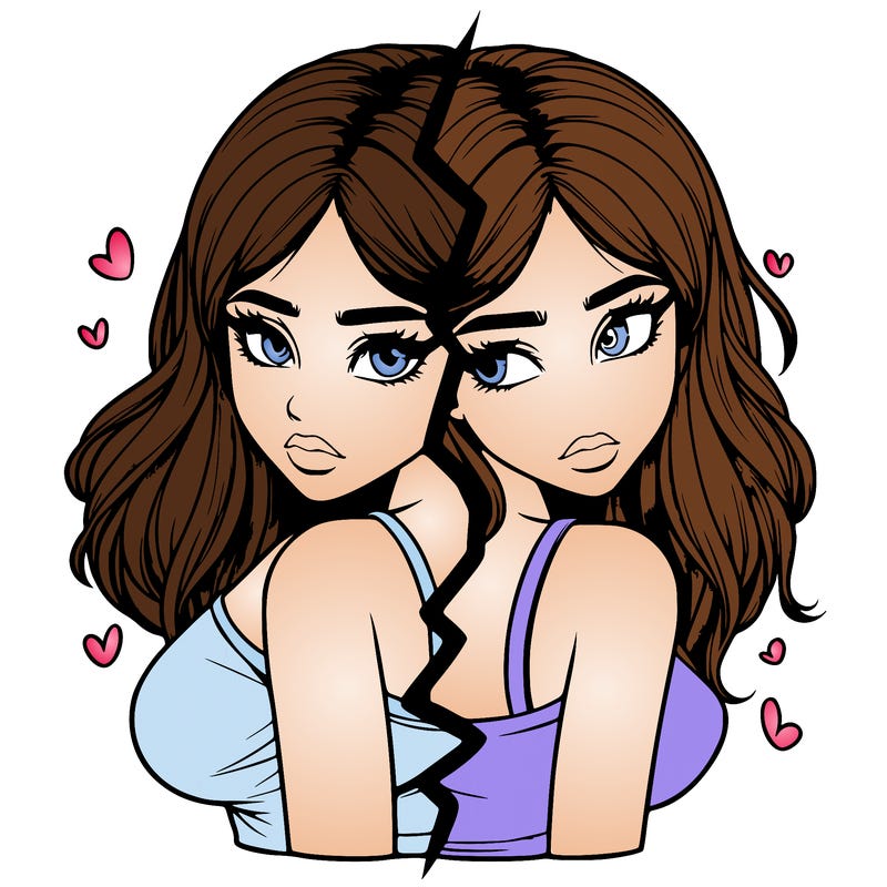 realistic girl split