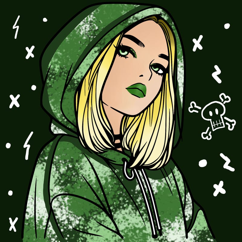 a realistic girl in a hoodie