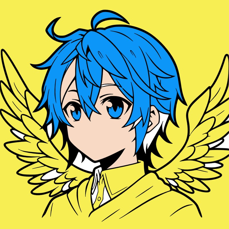 anime boy with wings