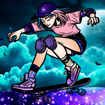 realistic skater girl